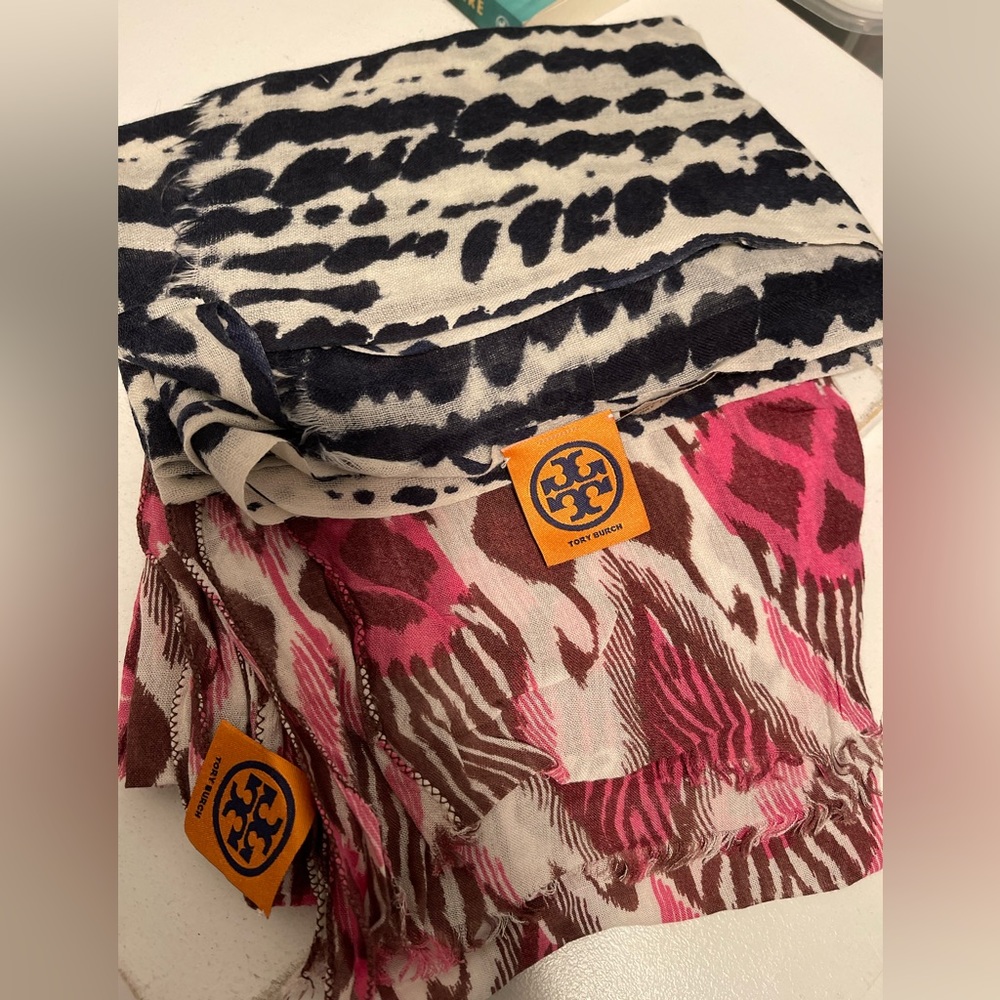 TWO Tory Burch Scarves
